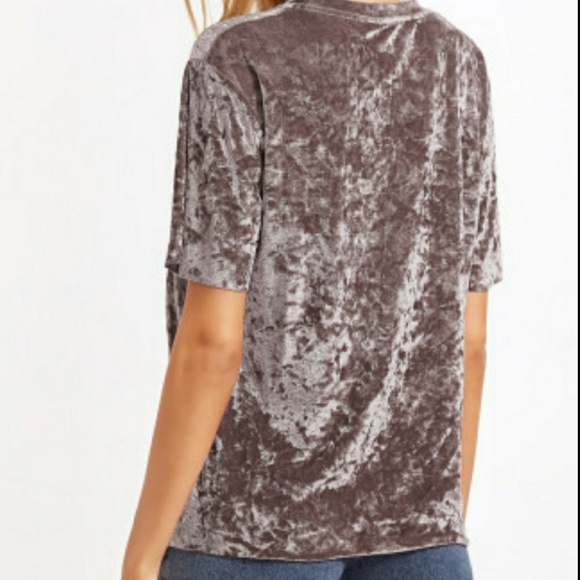 Crushed Velvet Tee Style Top - Picture 3 of 7